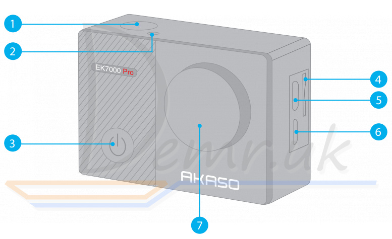AKASO EK7000 Pro 4k WiFi Action Camera - User Manual
